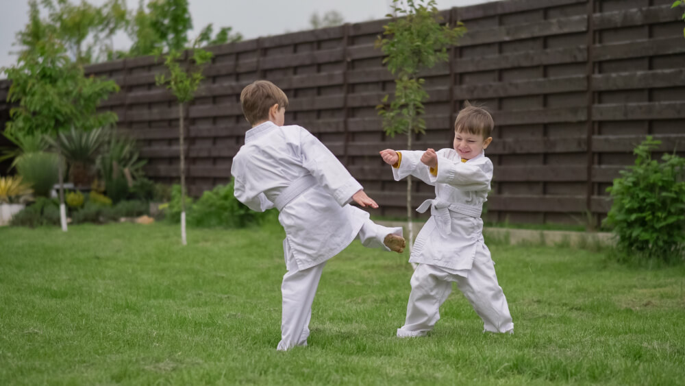 Kalium kämpft für Pflanzen wie diese beiden kleinen Judoka